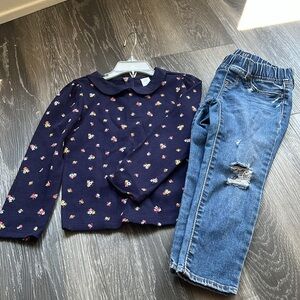 Gap Denim Sz 5 Regular stretch Jegging ankle & blouse